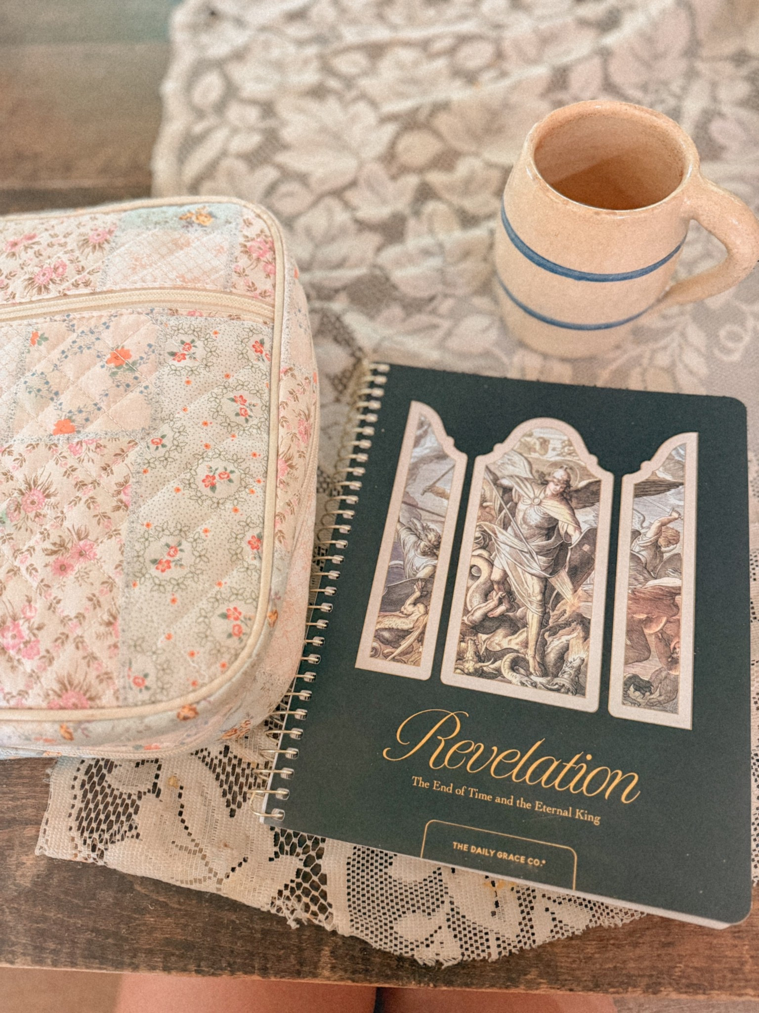 My study Bible, Bible cover, and Bible study book! 