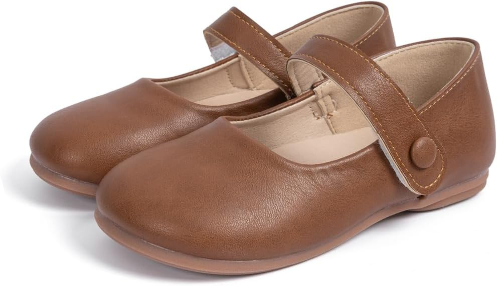 Sawimlgy Little Kids Girls Vintage Mary Jane Ballet Flats Classy Pearl Flowers Toddler Bowknot Pr... | Amazon (US)