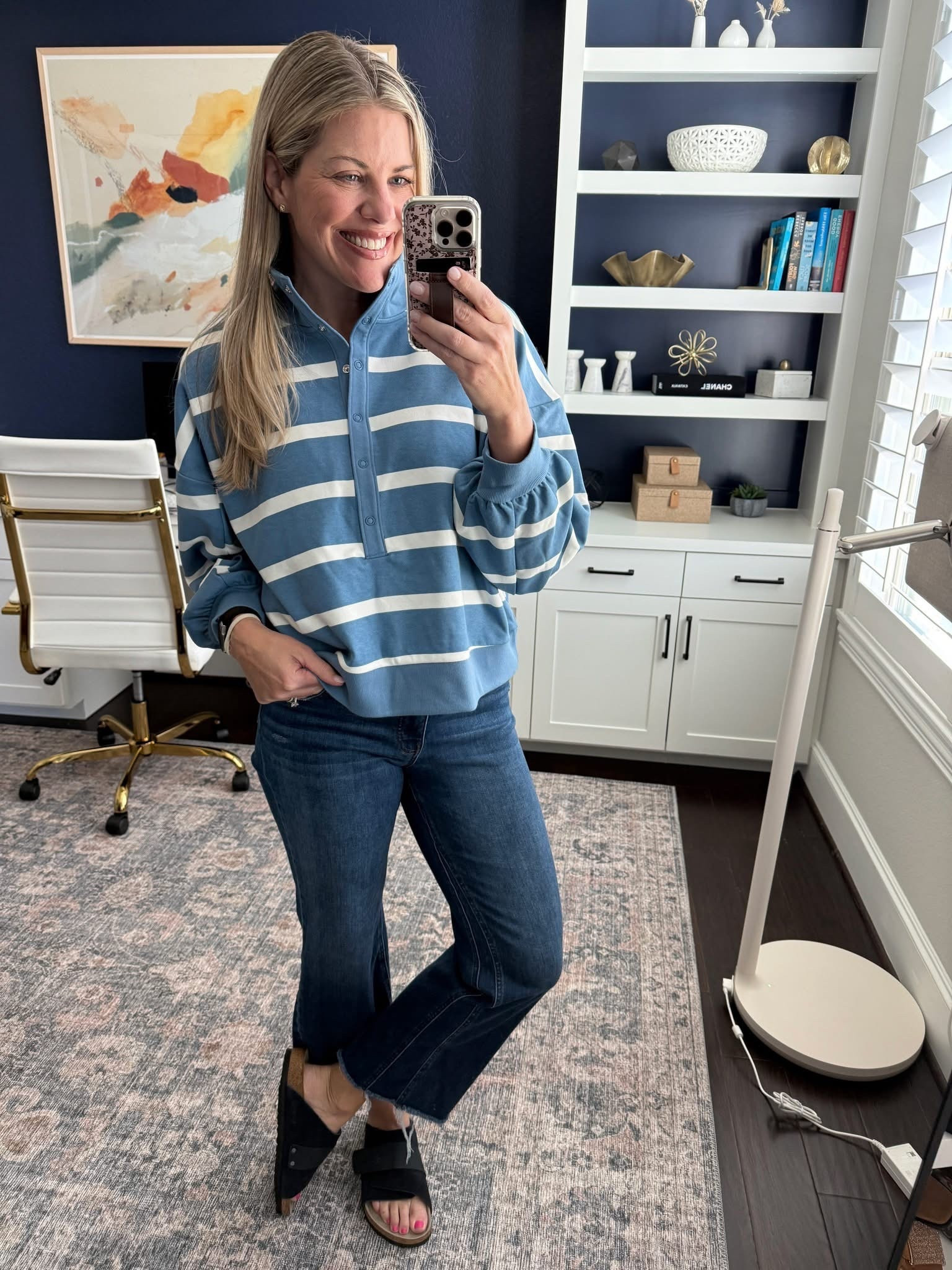 💙💙 New spring arrival and I'm loving it!  

 #LTKootd #LTKOver40
