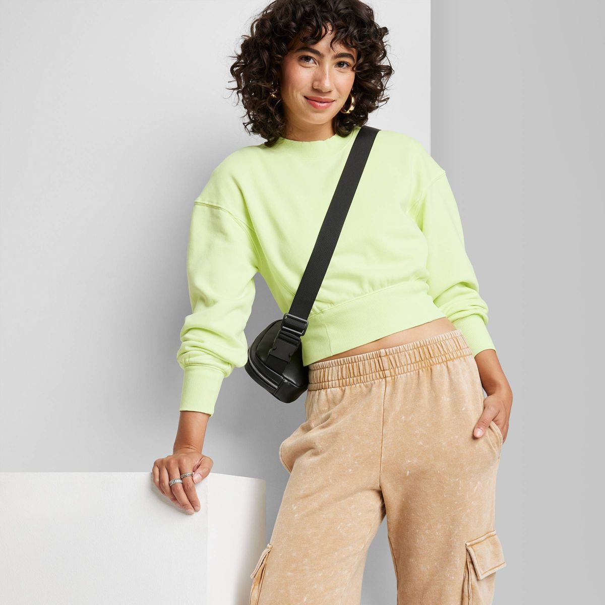 Women's Cropped Crewneck Pullover Sweatshirt - Wild Fable™ | Target