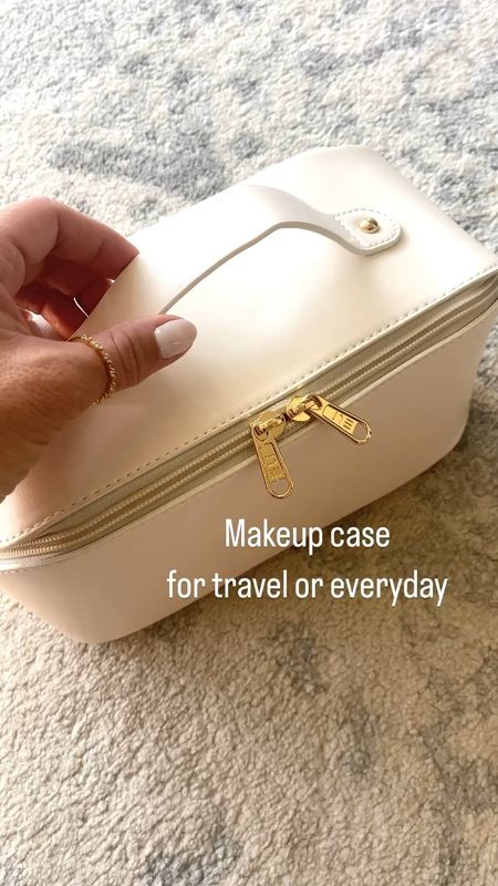 Amazon find. Makeup case for travel or everyday. Two large compartments. 
Also in a checkered option  

#LTKFind #LTKbeauty #LTKunder50