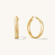 Medium Flat Hoops | Mejuri (Global)