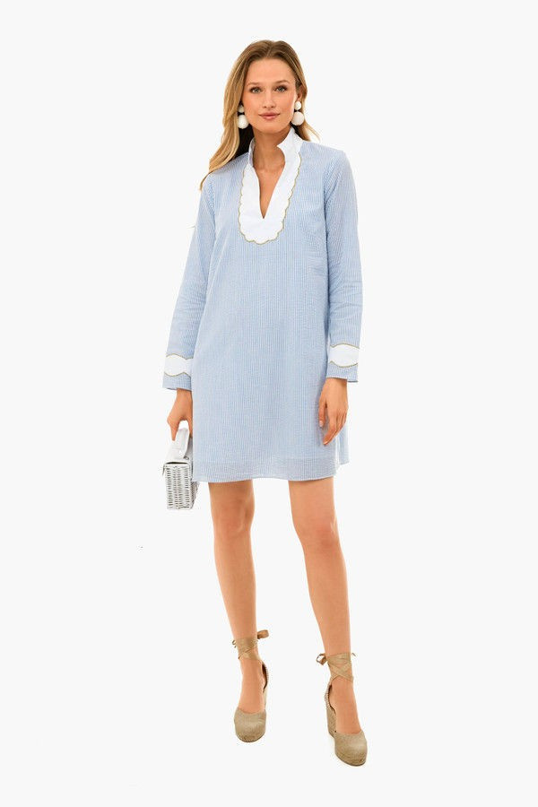 Blue Seersucker Gail Dress | Tuckernuck (US)