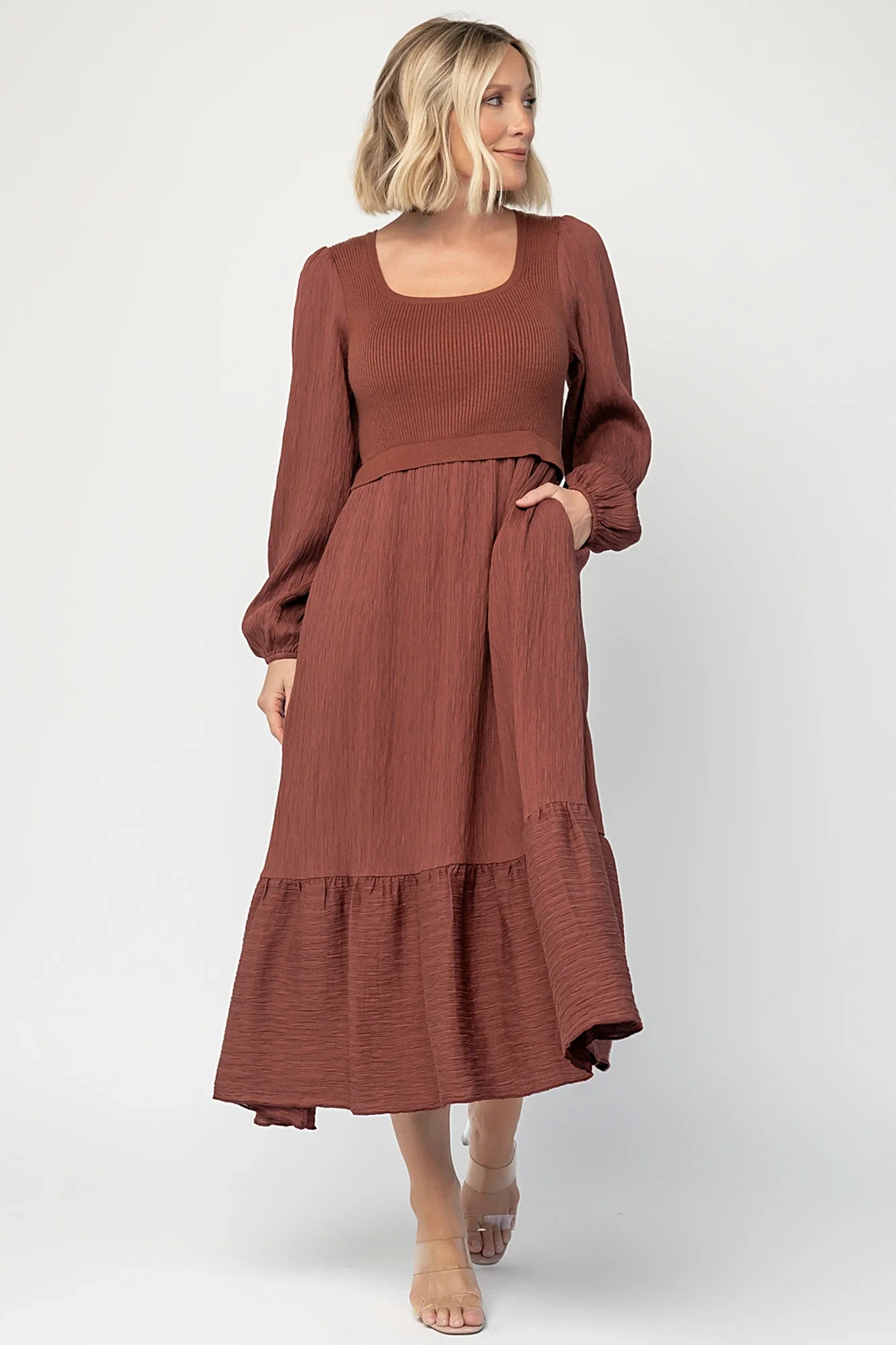 Alva Sweater Dress | Dusty Mahogany | Baltic Born