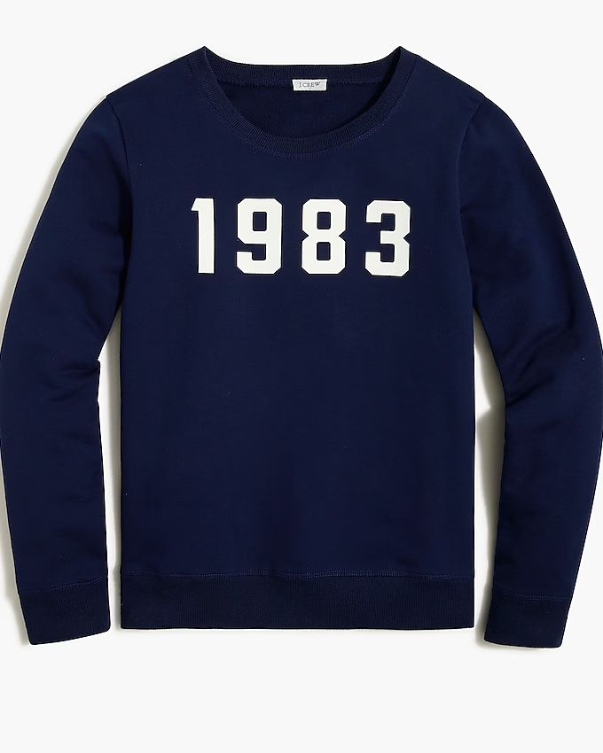 "1983" graphic pullover sweatshirt | J.Crew Factory