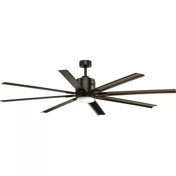72'' Bankston 8 - Blade LED Standard Ceiling Fan with Remote Control and Light Kit Included | Wayfair North America