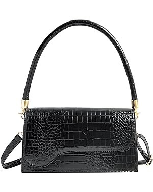 AMHDV Retro Classic Clutch Shoulder Bag Crocodile Pattern Small Crossbody Handbag for Women | Amazon (US)