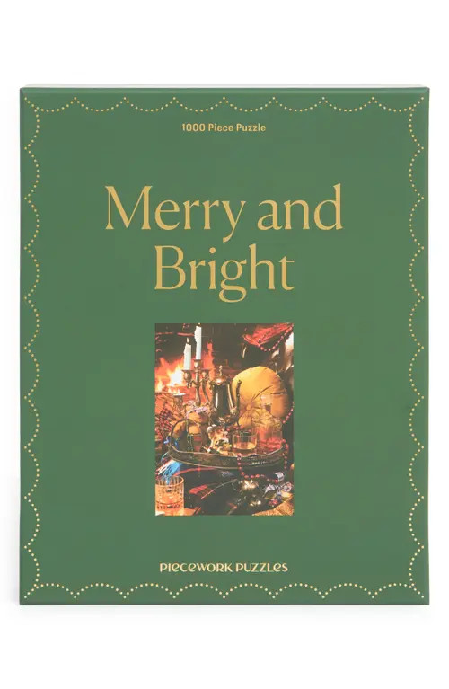 PIECEWORK PUZZLES Merry Bright 1000-Piece Puzzle in Green at Nordstrom | Nordstrom