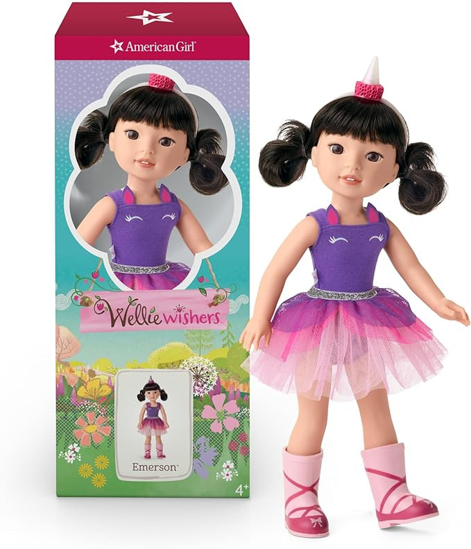 American Girl WellieWishers Emerson 14.5" Doll, Purple,silver | Amazon (US)