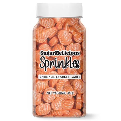 SugarMeLicious Pumpkin Sprinkles, Fall Harvest Edible Sprinkles for Halloween, and Thanksgiving, Decorating Pumpkin Shaped Sprinkle Mix for Baking Treats (3 oz) | Amazon (US)