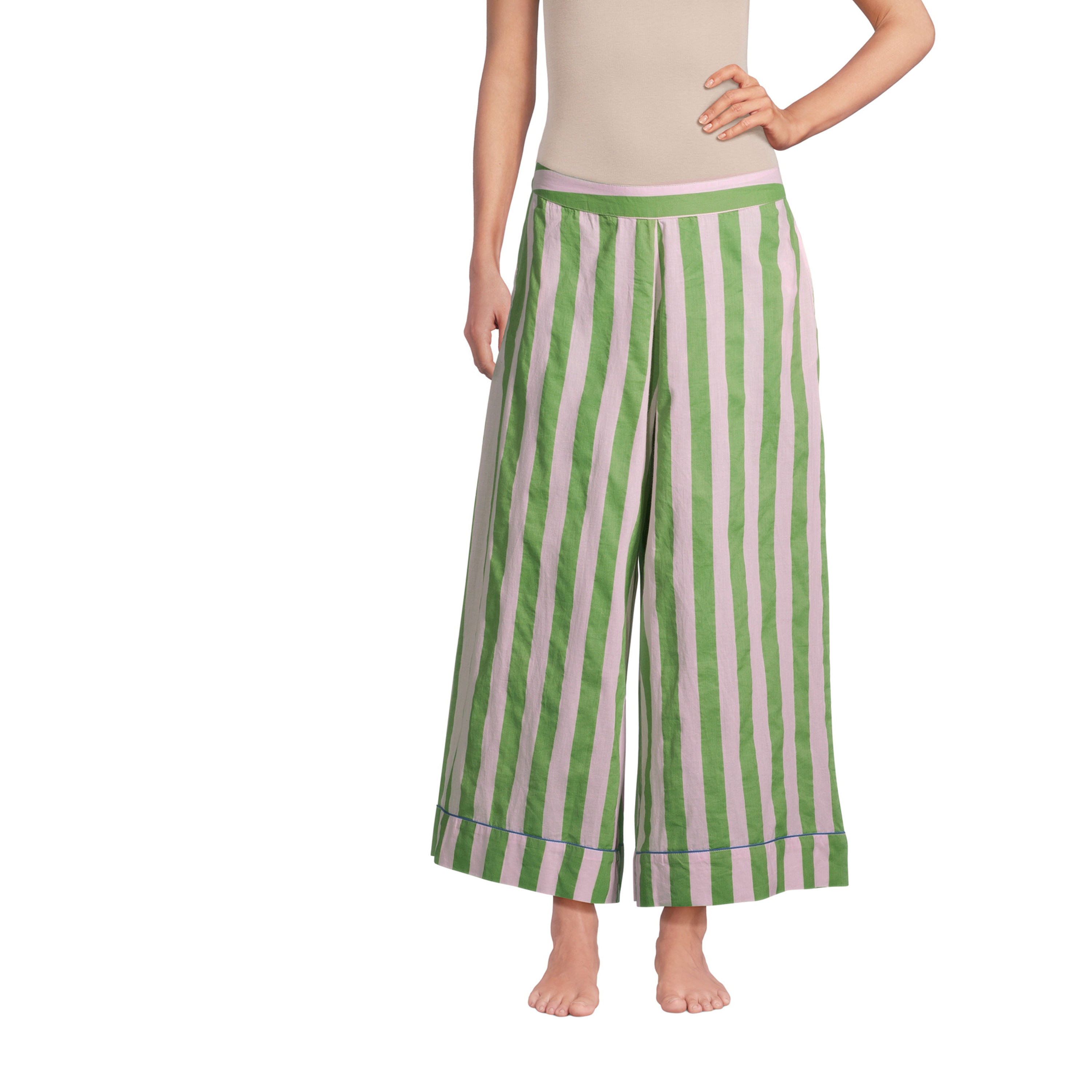 Purple and Green Cotton Stripe Pajama Pants | World Market
