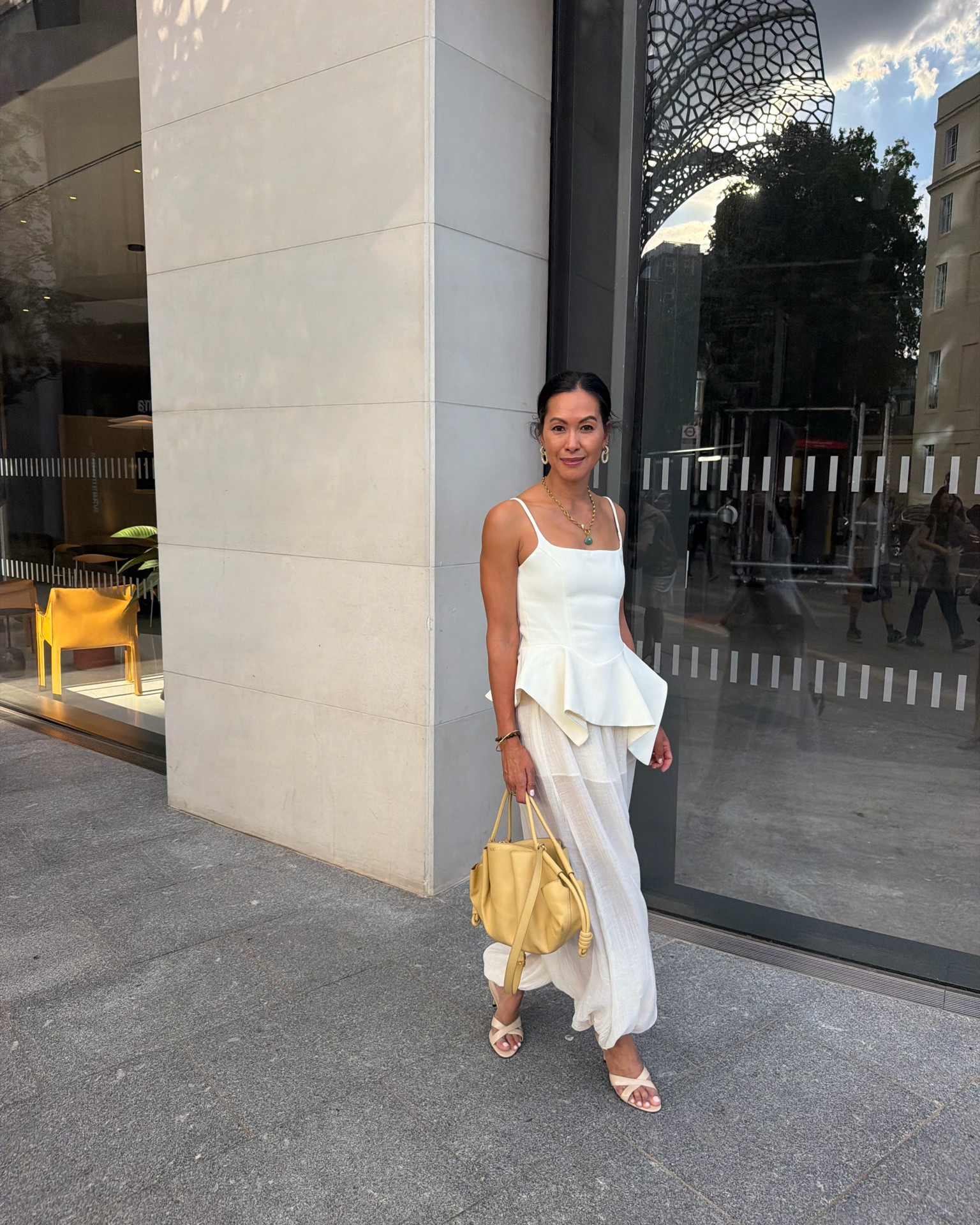 Zara top small
Massimo trousers size small
Loewe paseo bag size large
Zara heels