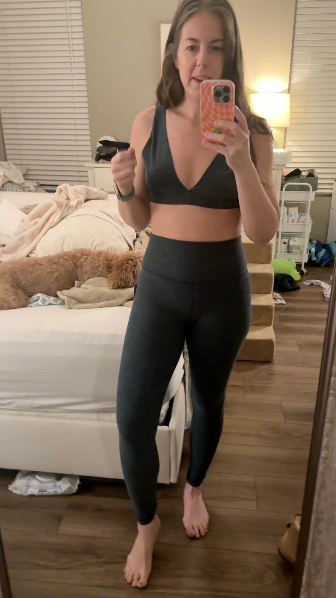 My newest obsession from Athleta - SoftLuxe set - in pine heather (green) + light gray heather... does one need the same set in TWO colors!? 

 #LTKmomlife #LTKActive #LTKSaleAlert