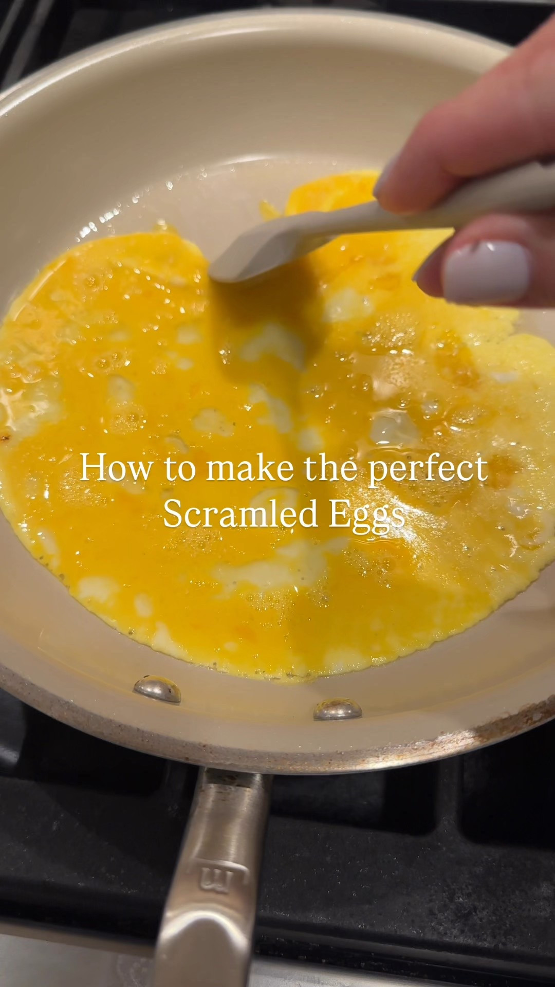 The secret is the pan! Madein’s Ceramiclad pan makes making scrambled eggs an effortless dish. They’re perfect every time! The recipe is simple, just don’t forget the secret ingredient - the pan!

2 eggs, beat
1 tsp butter 
Toast
Salt and pepper 

How to cook the perfect eggs
Heat a pan on low heat for 3–4 minutes until warm.

Add a little butter to the pan and let it melt.

Pour in the eggs.

Let them cook for about a minute without touching.

Use a silicone spatula to gently pull the eggs from the edges to the center.

Flip and move the eggs gently until they’re mostly cooked but still look a bit wet and shiny.

Turn off the heat and let the eggs rest for 1 minute.

Serve on buttered toast. Add salt and pepper to taste.

Enjoy!



#LTKGiftGuide #LTKHome #LTKFamily