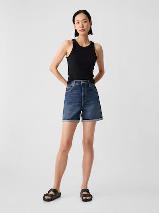 5.5" High Rise Vintage Midi Shorts | Gap Factory