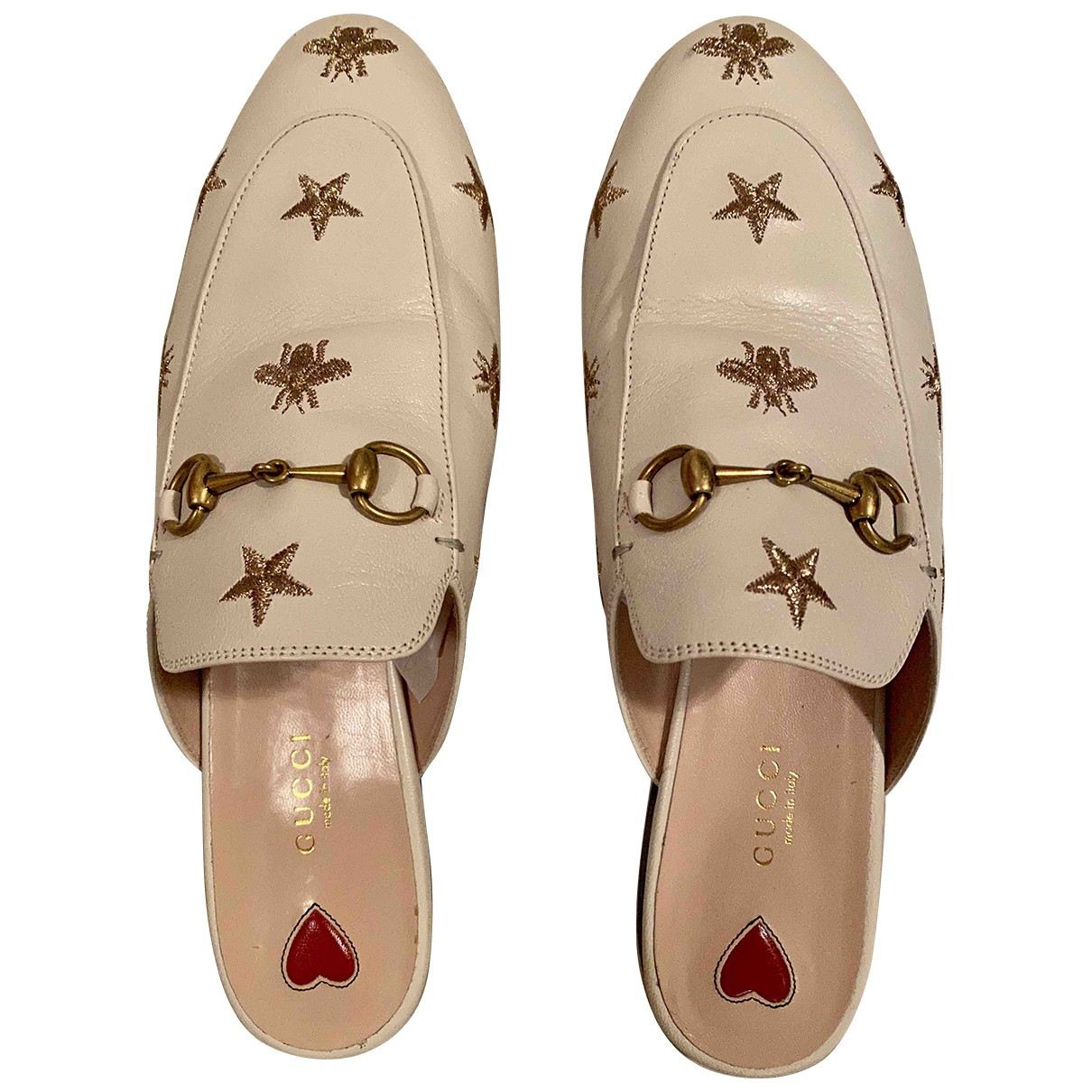 Gucci Princetown White Leather Mules & Clogs for Women 39.5 EU | Vestiaire Collective (Global)