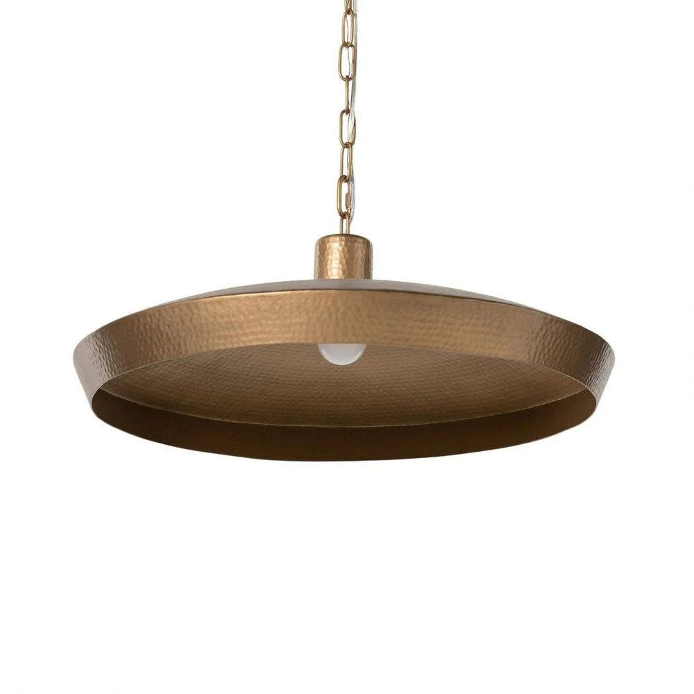 Eldon Pendant - Hammered Antique Brass | France and Son