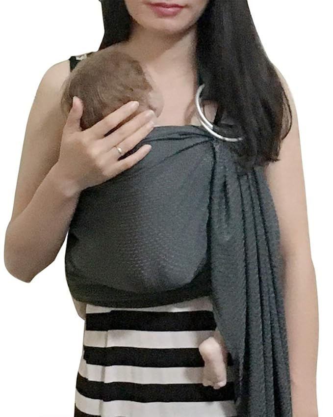 Baby Water Ring Sling Carrier | Lightweight Breathable Mesh Baby Wrap for Infant, Newborn, Kids a... | Amazon (US)
