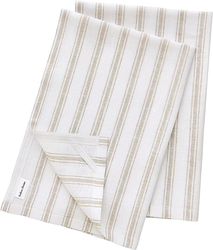 Solino Home Linen Kitchen Towels – 17 x 26 Inch, 100% Pure Linen Kitchen / Tea Towels Set of 2 ... | Amazon (US)