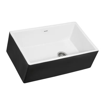 Ruvati 30-inch Fireclay Modern Farmhouse Kitchen Sink Single Bowl | Wayfair North America