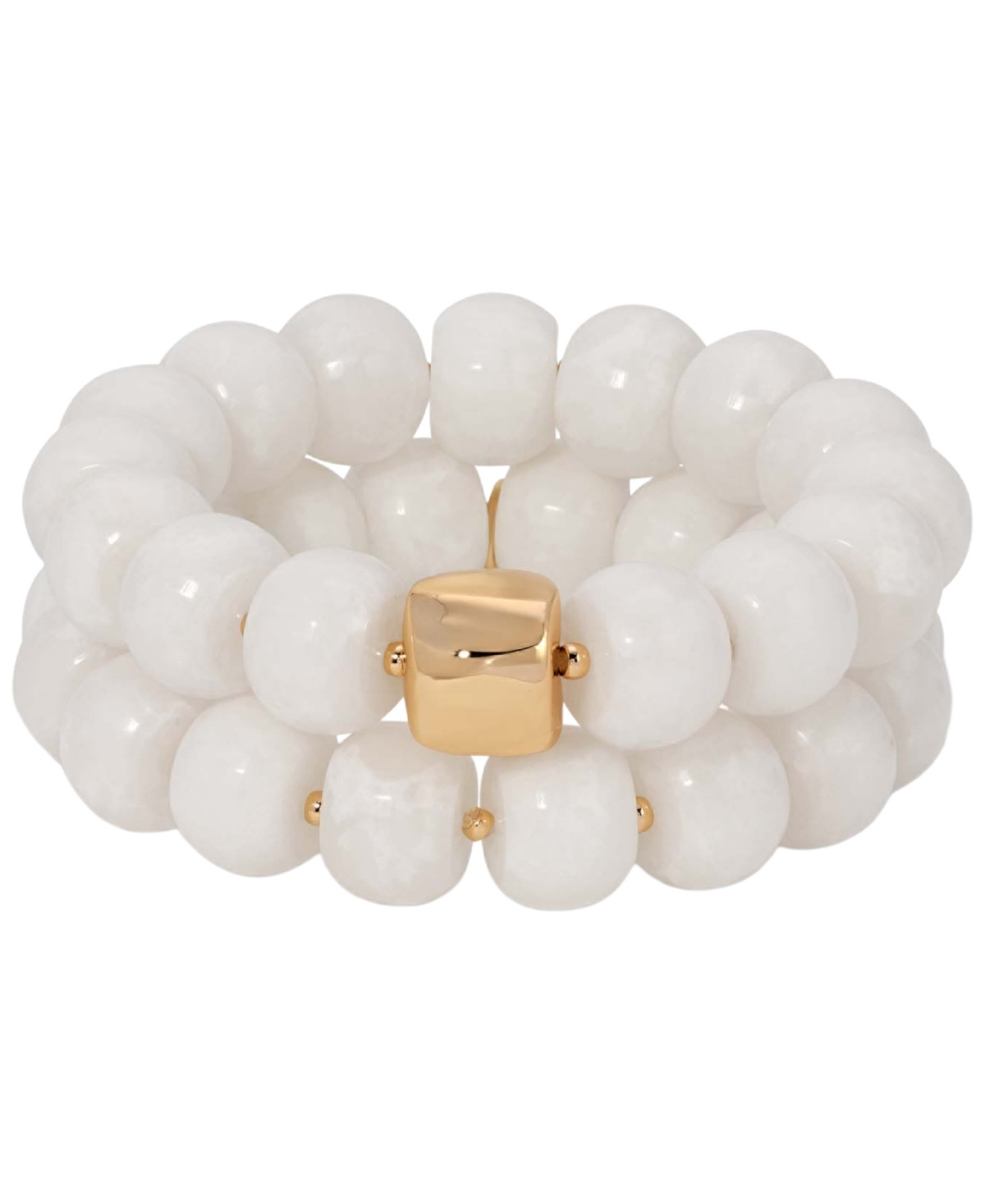 Ettika 18k Gold-Plated Power Bead Stack Bracelet - Bone | Macy's