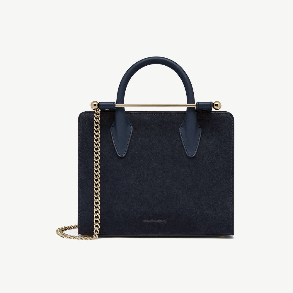 Mini Tote - Navy Suede | Strathberry | Strathberry
