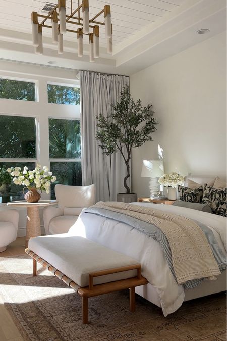  Bedroom, bench, florals, tree, rug

#LTKHome #LTKFamily #LTKStyleTip