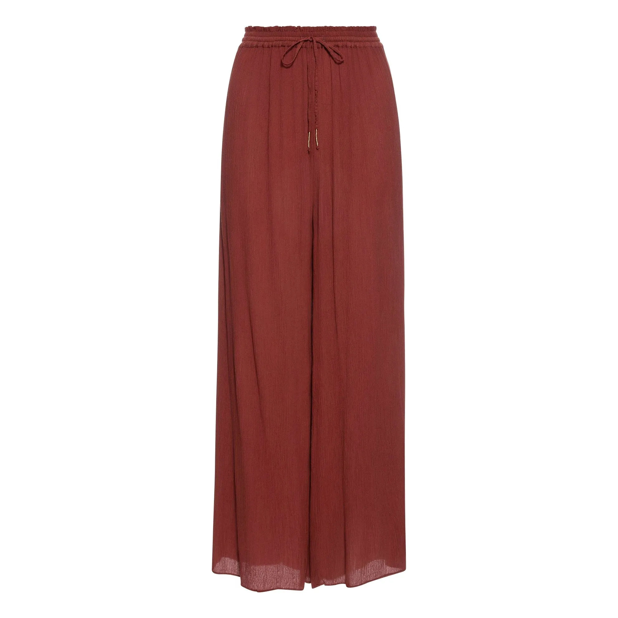 Pantalon Large en Viscose | Marron | Smallable