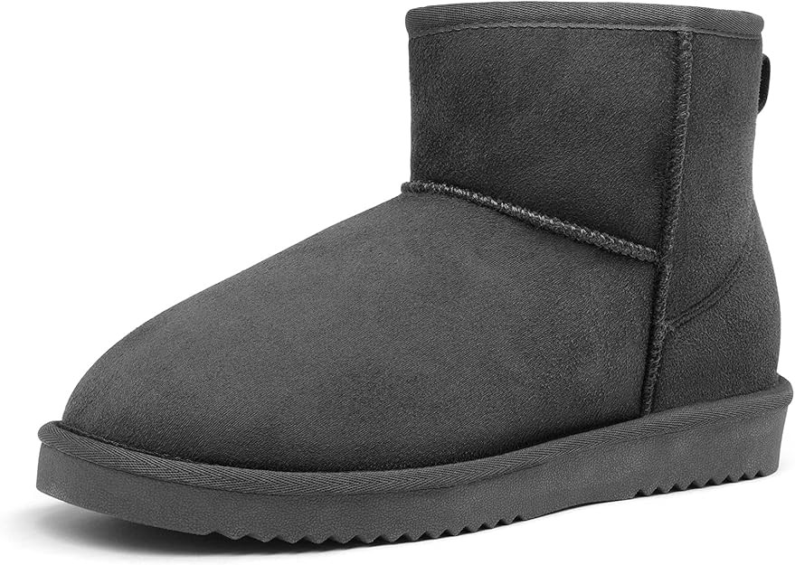 DREAM PAIRS Women's Black Brown Tan Grey Winter Snow Boots Classic Faux Fur Lined Slip On Ankle B... | Amazon (US)