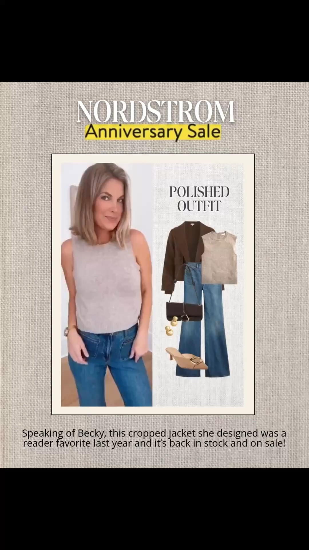 Speaking of Becky, this cropped jacket she designed was a reader favorite last year and it’s back in stock and on sale!

#LTKdayinmylife #LTKootd #LTKSaleAlert