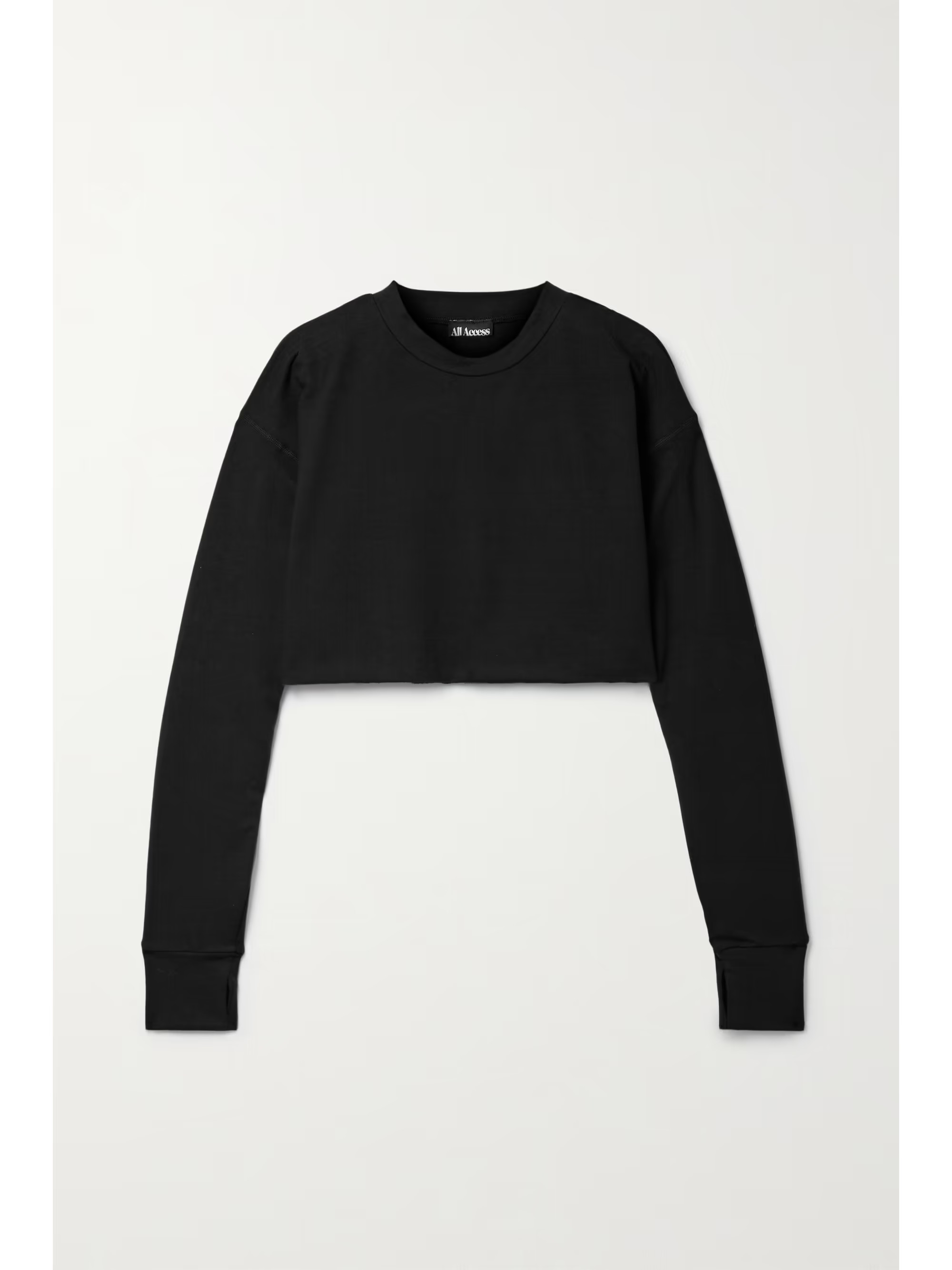Cropped stretch cotton and modal-blend sweatshirt | NET-A-PORTER (US)