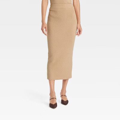 Women's Midi Boucle Sweater Skirt - A New Day™ | Target