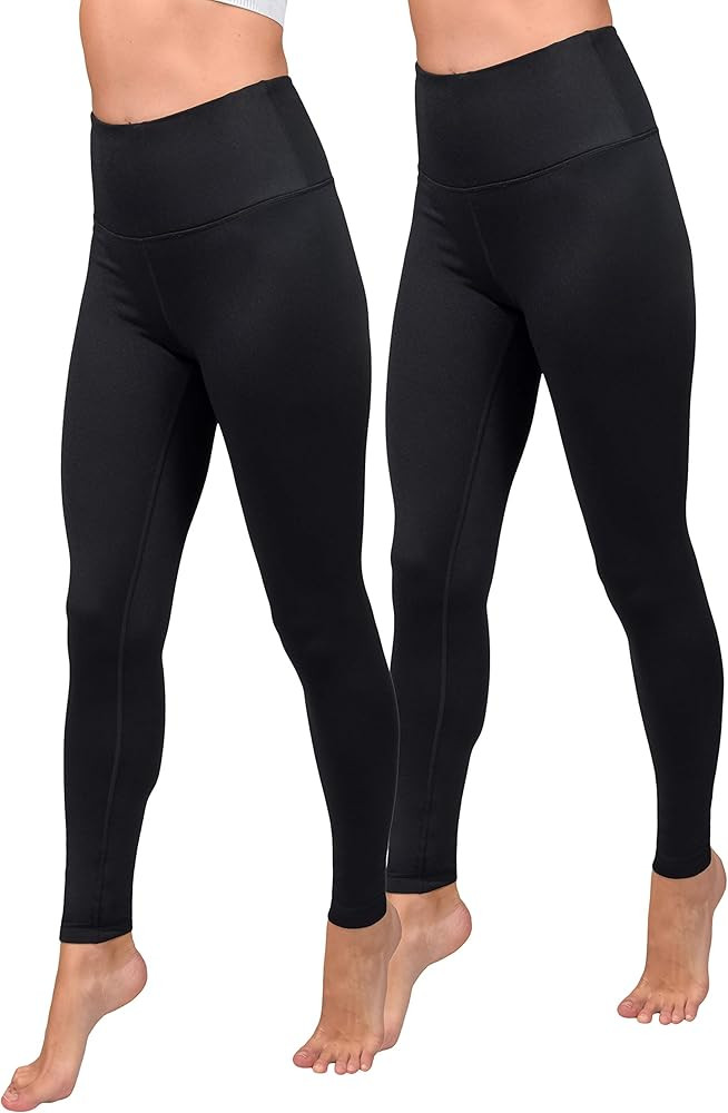 90 Degree By Reflex High Waist Fleece Lined Leggings - Yoga Pants | Amazon (US)