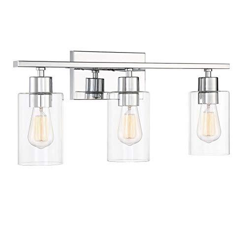 Trade Winds Lighting TW841498-NB Bathroom Vanity Light Fixtures 3-Light Modern Wall Lighting Polishe | Amazon (US)