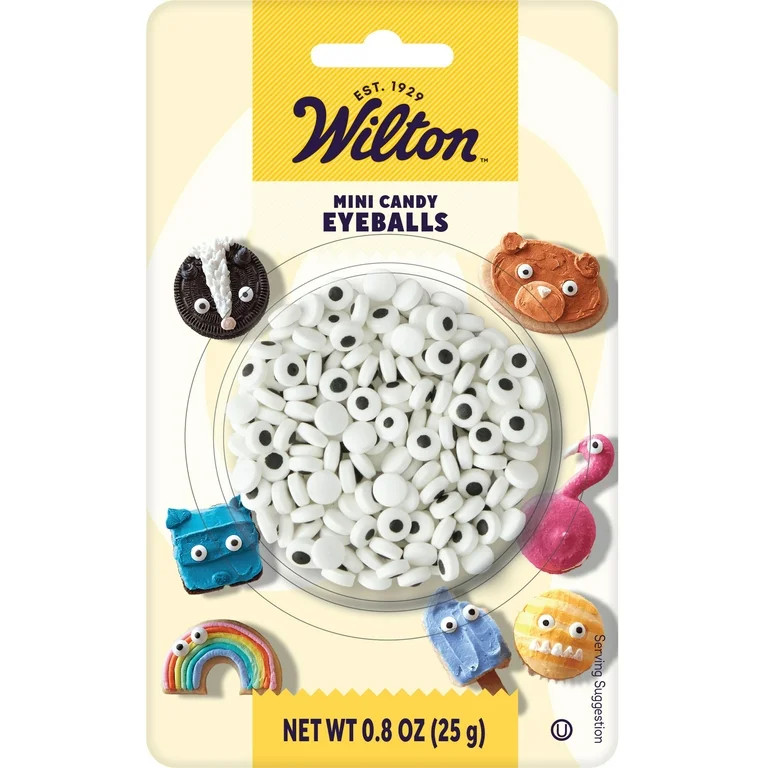 Wilton Candy Eyeballs for Icing Desserts Black & White Candy Sprinkles 0.8 oz. | Walmart (US)