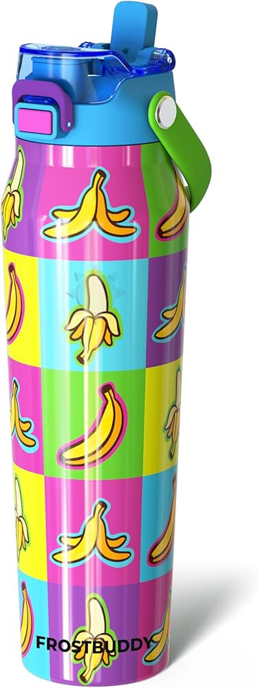 Frost Buddy 32oz Insulated Water Bottle with Straw & Chug Lid | Leak-Proof Stainless Steel | 24-H... | Amazon (US)