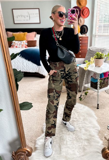 Camo pants are totally trending right now and these amazon ones are SO good! 
Fit tts + on sale 

#LTKfindsunder50 #LTKstyletip #LTKsalealert