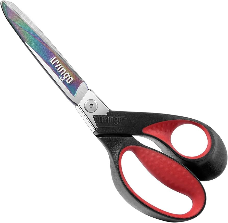 LIVINGO Industrial Scissors Heavy Duty: 9" Professional Multipurpose Shears Sharp Stainless Steel... | Amazon (US)