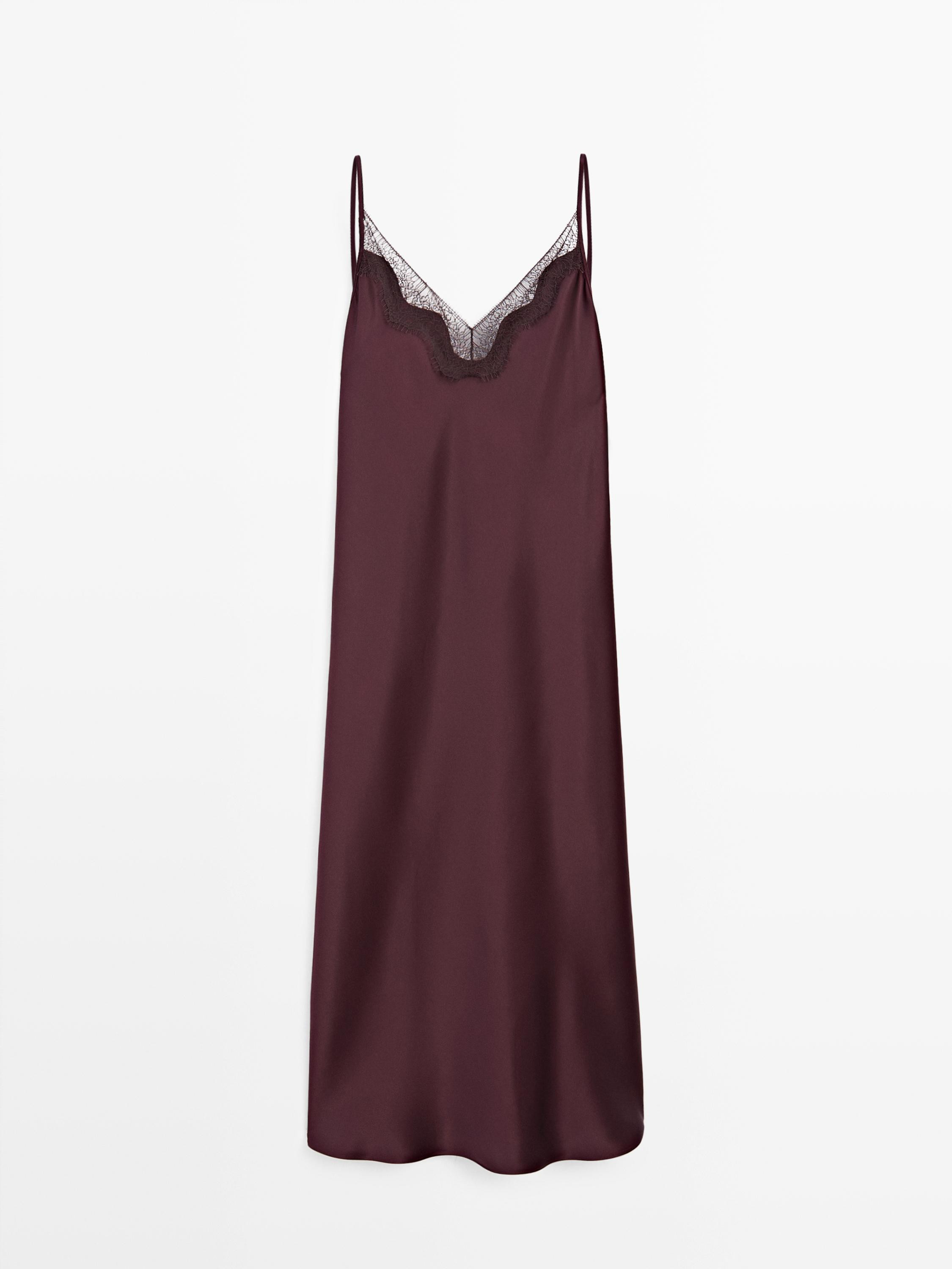 Robe midi fluide style nuisette | Massimo Dutti FR