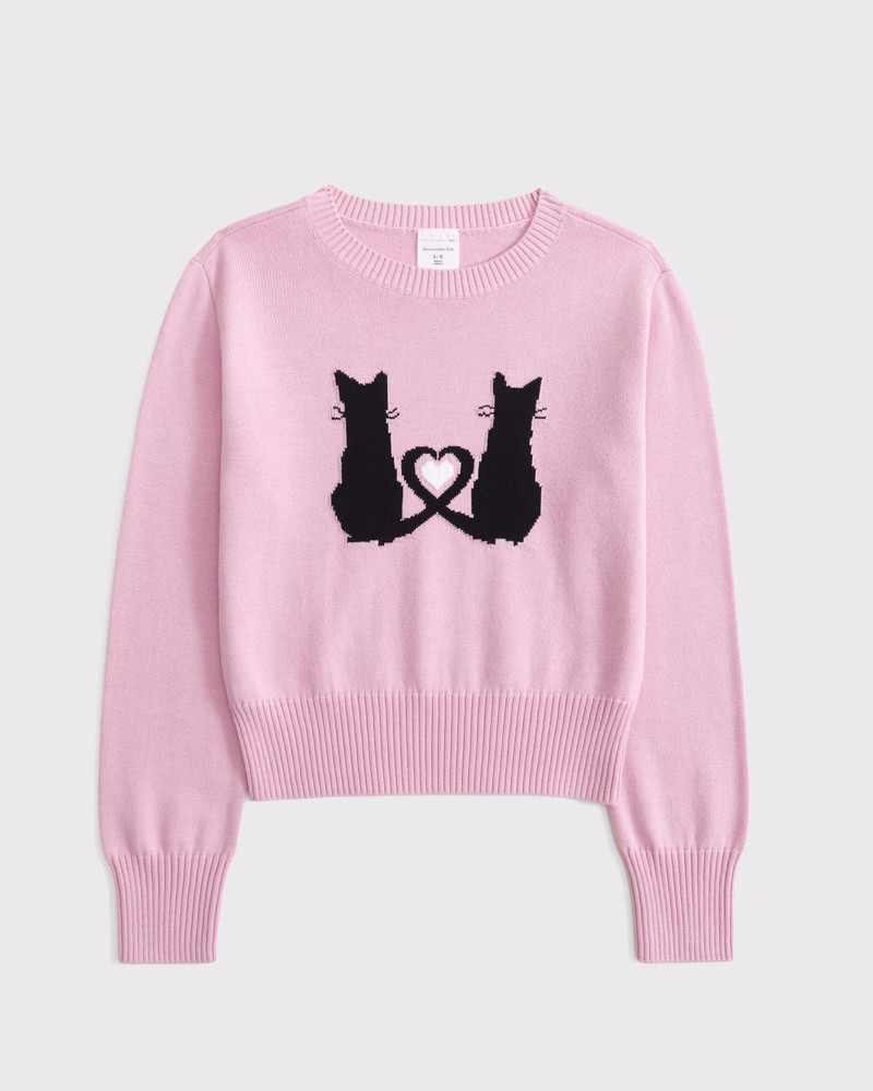 shrunken graphic crew sweater | Abercrombie & Fitch (US)