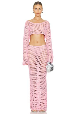 Bananhot Magen Skirt in Pink Cream from Revolve.com | Revolve Clothing (Global)