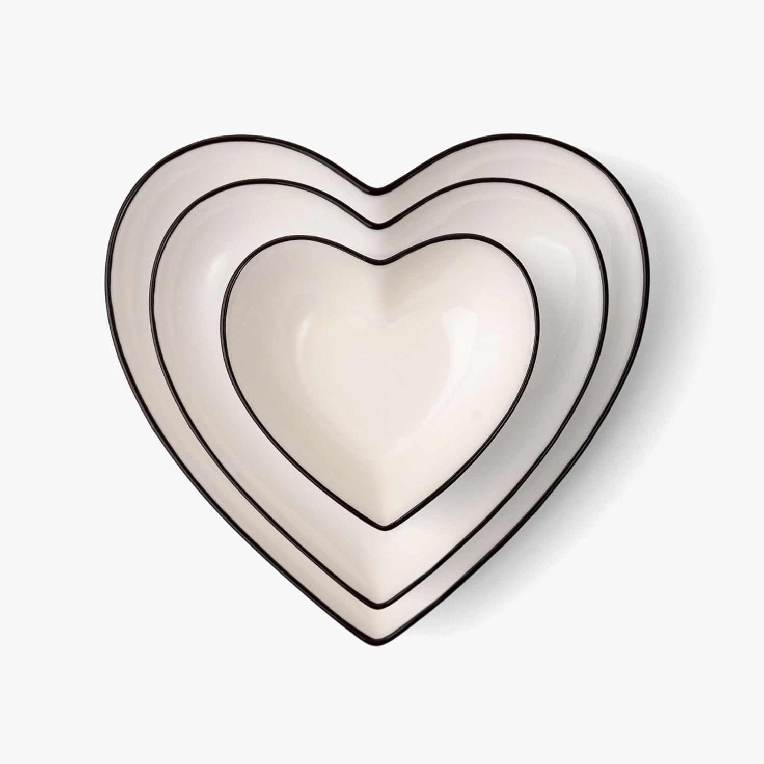 LT PURE LOVE BOWLS - HEART BOWLS SET OF 3 CERAMIC HEART-SHAPED BOWL DESSERT BOWLS/SALAD BOWL 8.5... | Amazon (US)