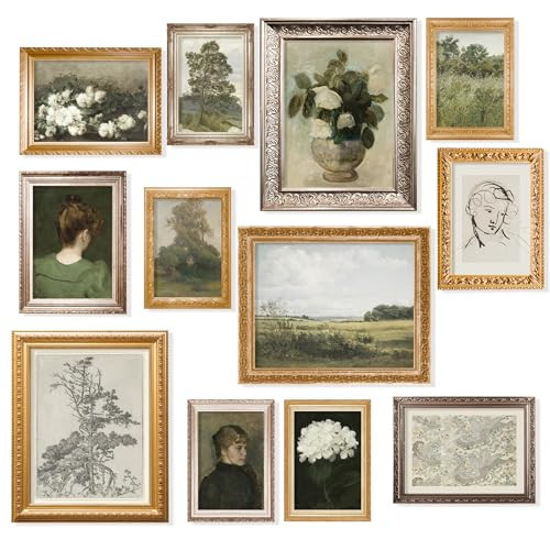 97 Decor Vintage Wall Art Prints - French Country Decor, Vintage Pictures Antique French Posters, Gallery Wall Prints Moody Vintages Decoration for Bedroom, Botanical Nature Painting (8x10 Unframed) | Amazon (US)