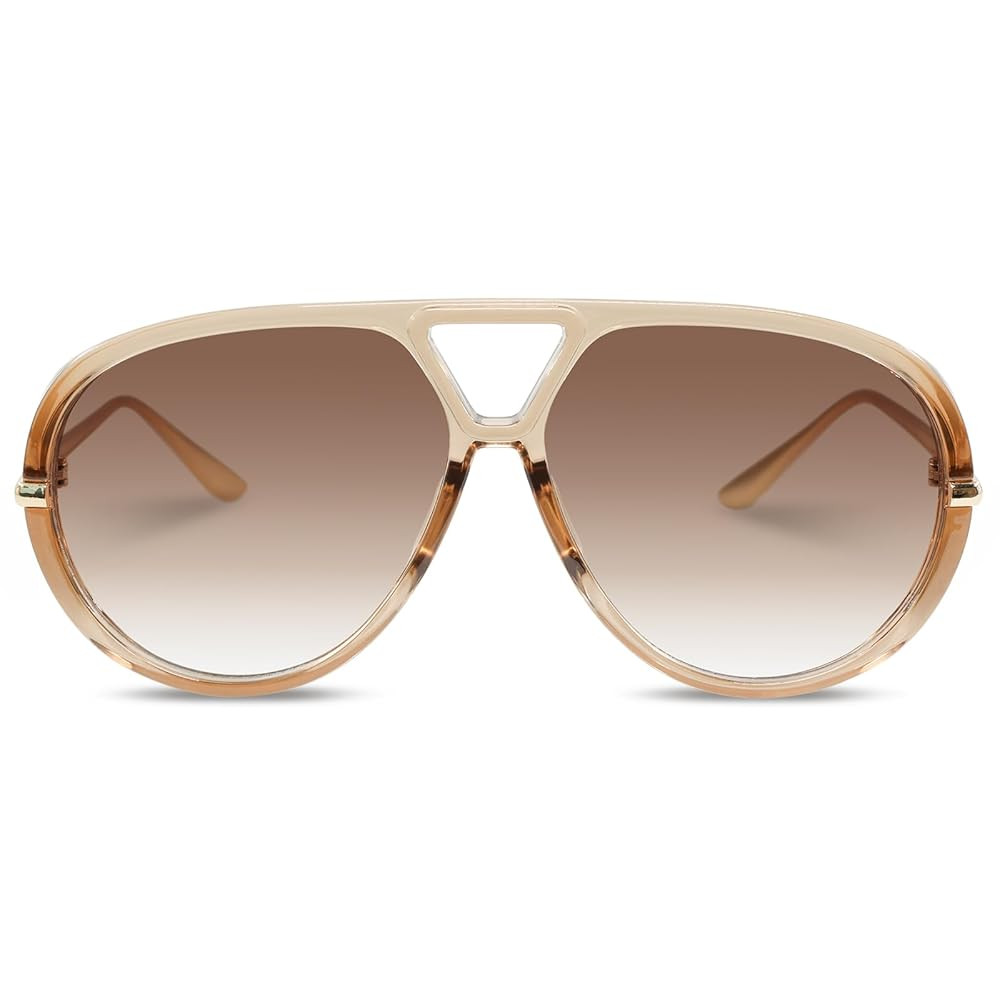 Retro Polarized Aviator Sunglasses for Women Men Oversized Classic 70s Trendy Square Sun Glasses ... | Amazon (US)