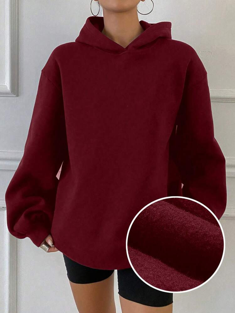 DAZY New Autumn Fashion Basic Hooded Casual Fleece Sweatshirt For Women | SHEIN