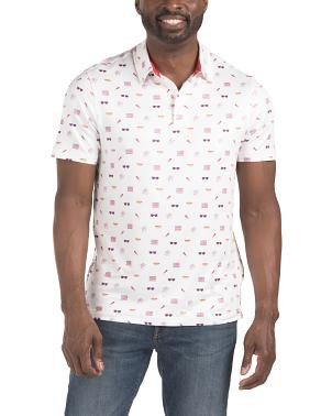 Men's Americana Printed Polo | TJ Maxx