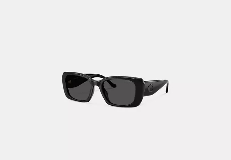 Maxi Sculpted C Oversized Rectangle Sunglasses | Coach (US)