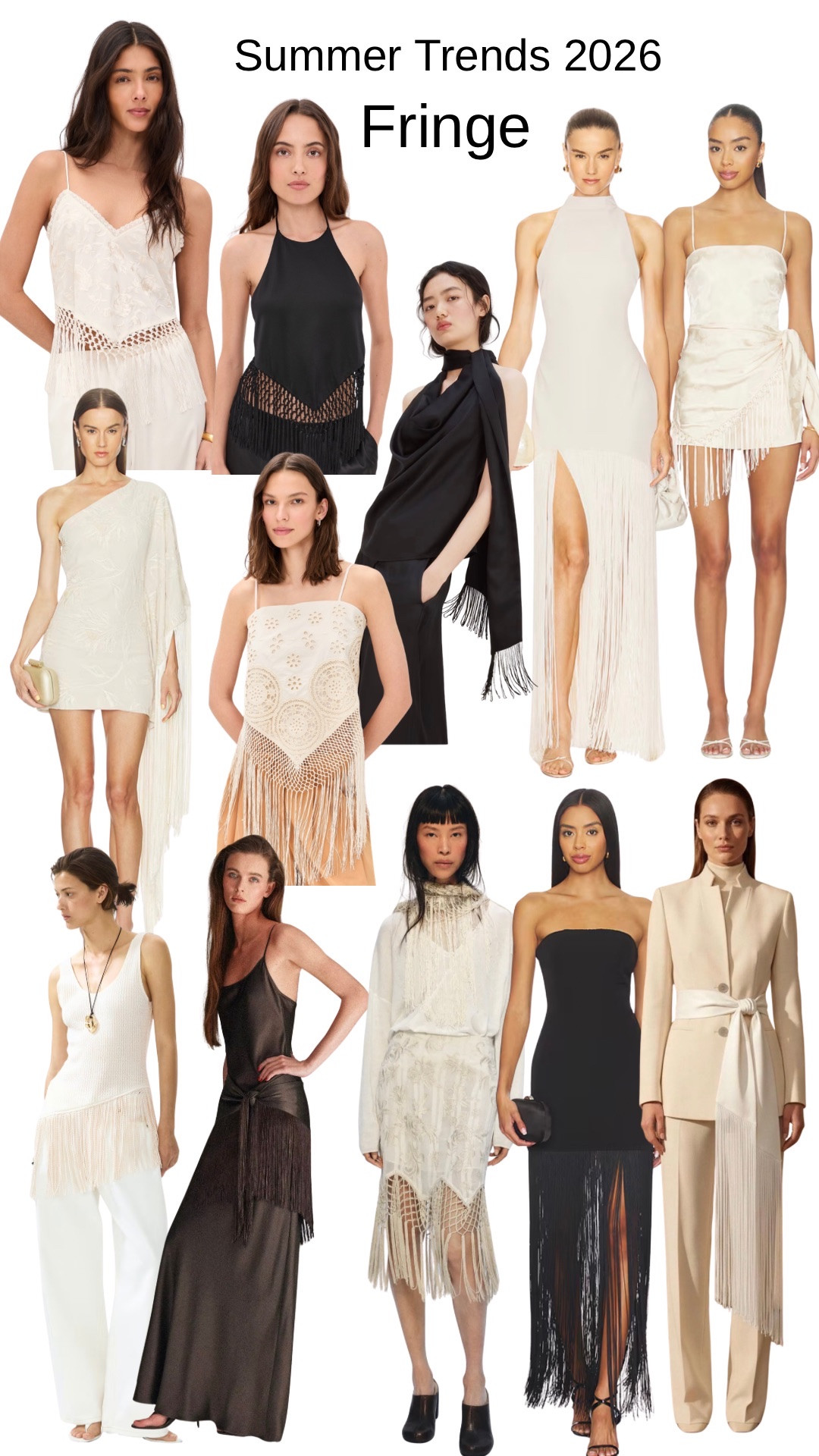 Summer 2026 fashion trends: fringe detail. Shop fringe dresses, tops, rompers and scarves. Chic and effortless elegance. Elevates any summer outfit. 
#fringe #summertrends #summeroutfits #scarf #top #dress #romper

#LTKootd #LTKTravel #LTKSaleAlert #LTKgrwm #LTKSeasonal #LTKOver40