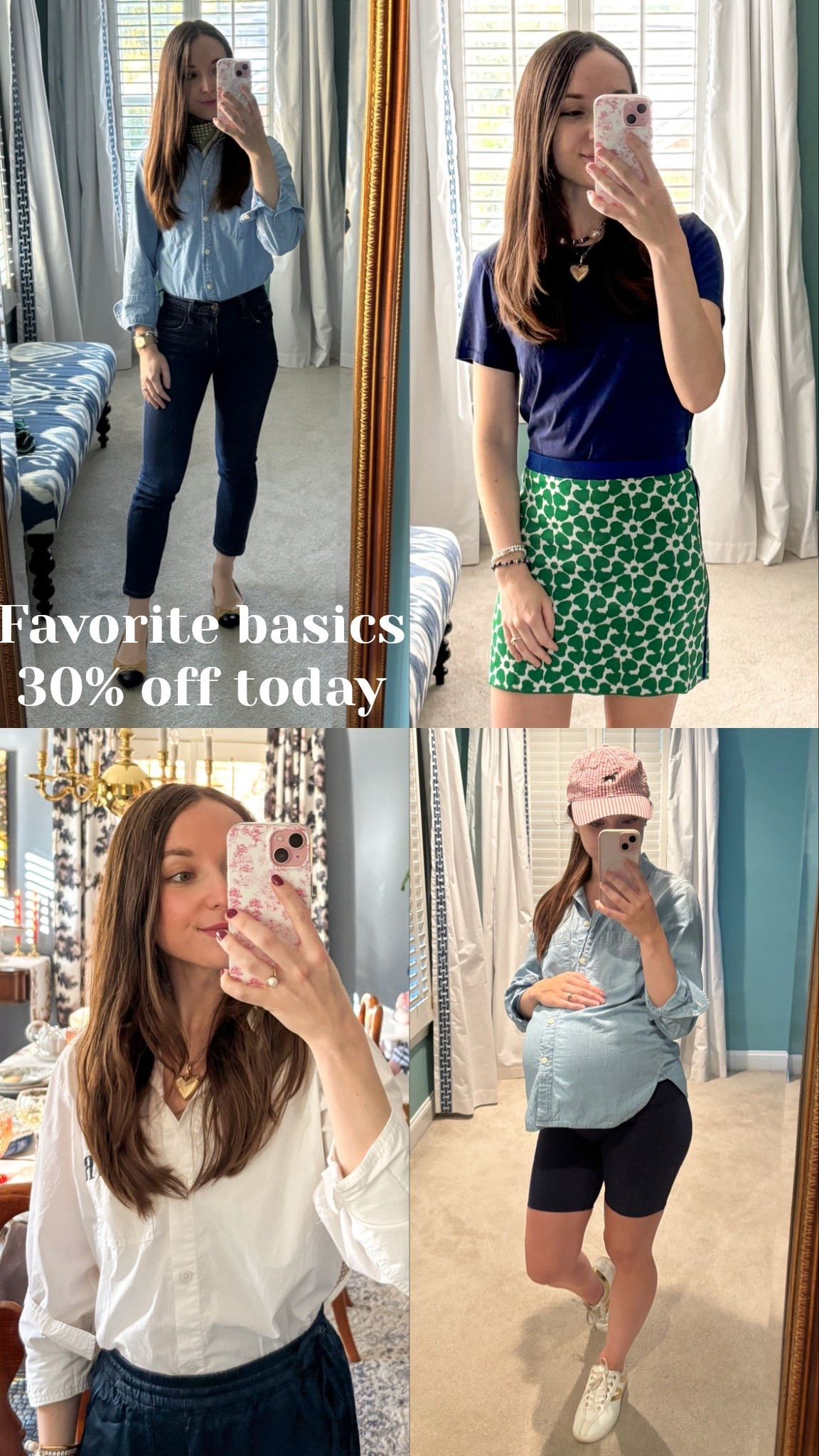 Some of my favorite basics are 30% off in the pre-spring event at @jcrew!
I bought both of these button downs sized up while pregnant and haven’t stopped wearing them through nursing and now 18 months postpartum.
Plus my favorite jeans (available in petite and tall), and a really great simple t-shirt are included too!

#LTKSaleAlert #LTKPetite