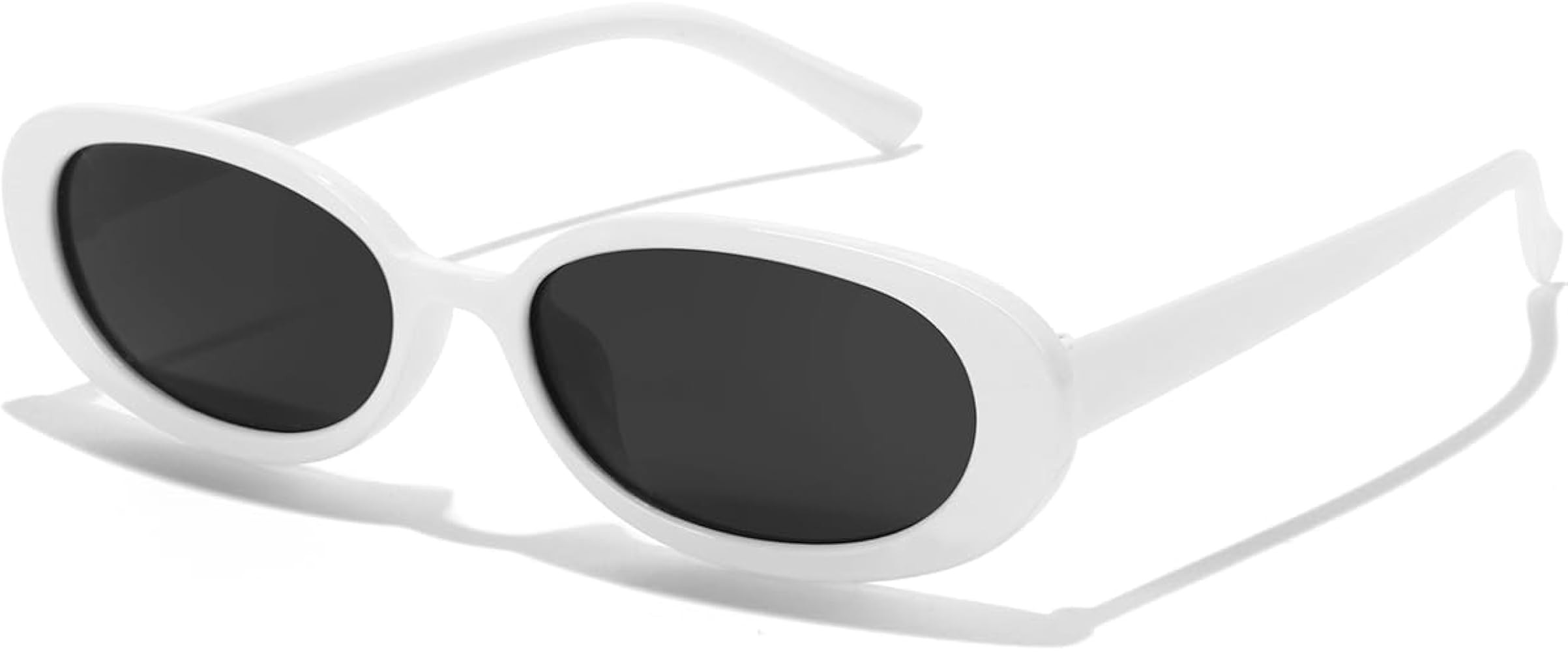 Oval Sunglasses for Women Men Fashion Small 90s Style Sun Glasses UV400 | Amazon (US)